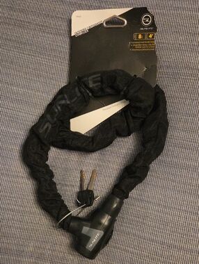 Sunlite Defender 2 Integrated Bike Chain Lock 8mm By 4 Feet NWT Bicycle Lock